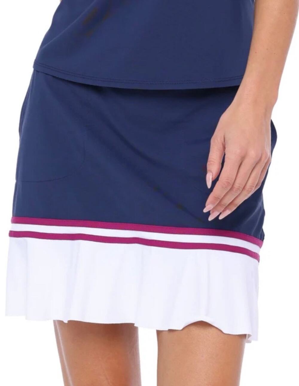 Belyn Key Billie Skort Women’s XS Ink Magenta Chalk Tennis Golf Athleisure NEW